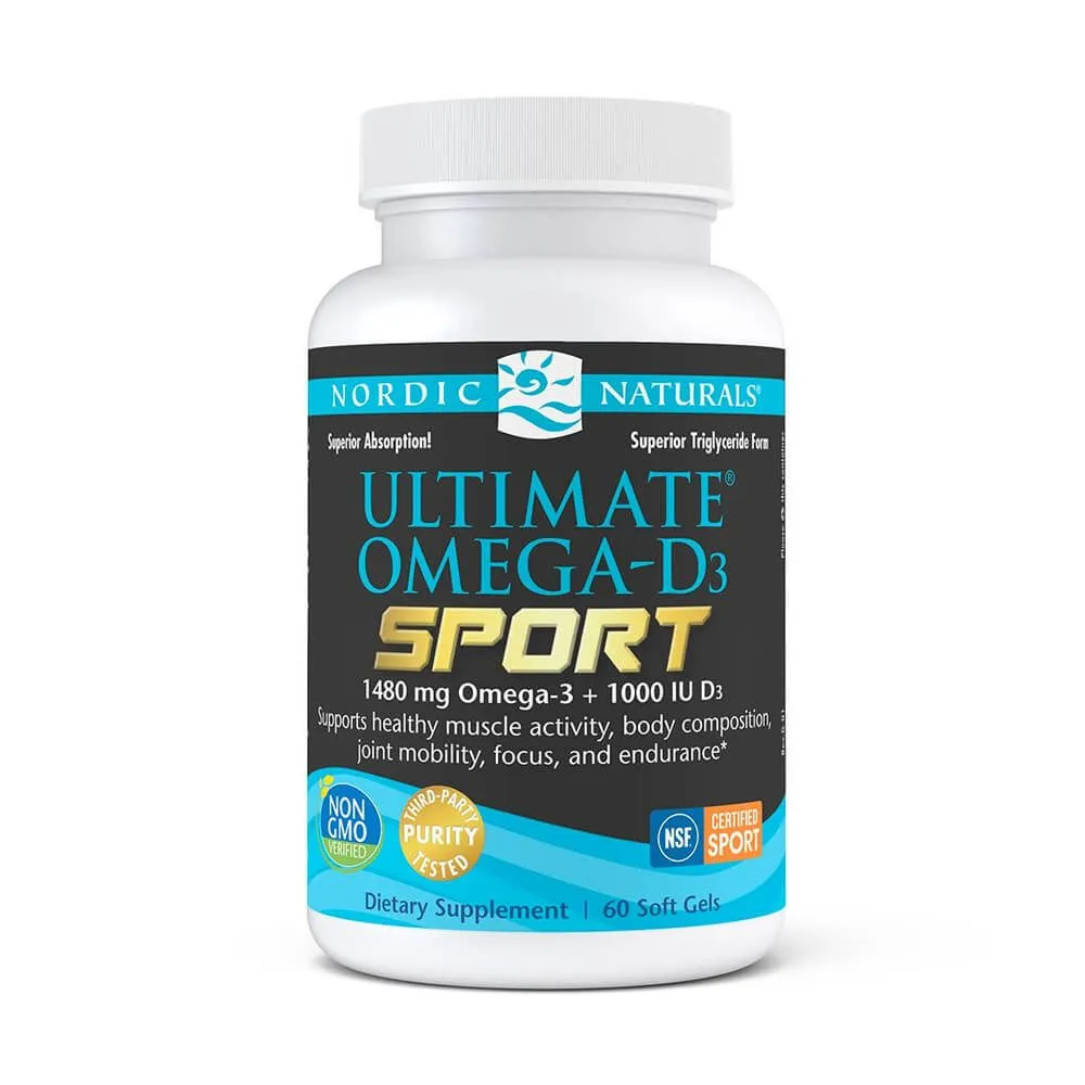 Nordic Naturals Ultimate Omega D3 Sport Lemon Soft Gels