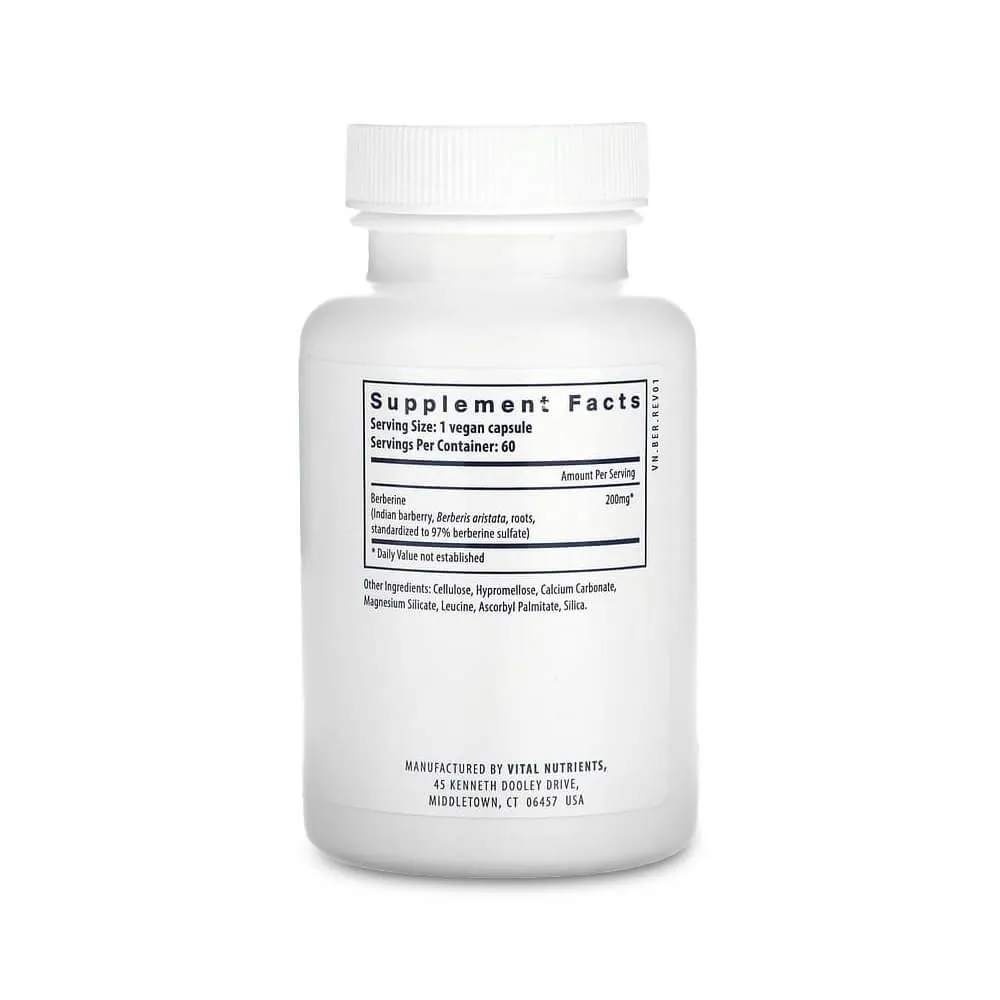 Vital Nutrients Berberine 200mg - 60 Capsules