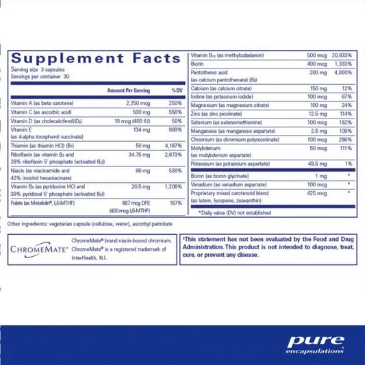 Pure Encapsulations Nutrient 950 w/o Cu & Fe