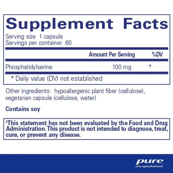 Pure Encapsulations PS 100 (phosphatidylserine)
