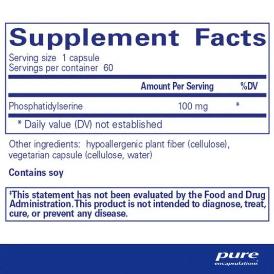 Pure Encapsulations PS 100 (phosphatidylserine)
