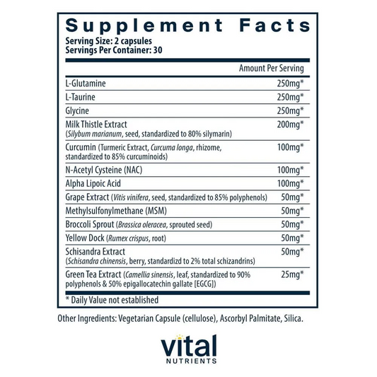 Vital Nutrients Detox Formula - 60 Capsules