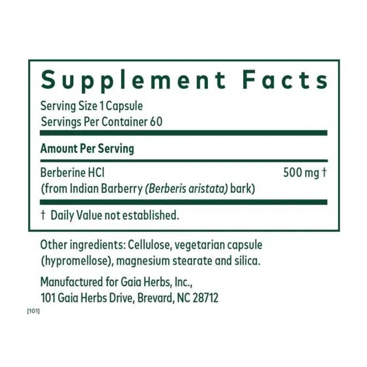 Gaia Herbs PRO Berberine Metabolic - 60 Capsules