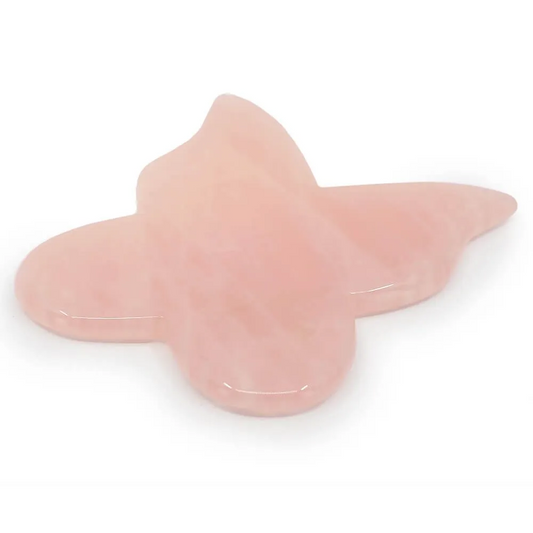 Rose Quartz Butterfly-Shaped Gua Sha