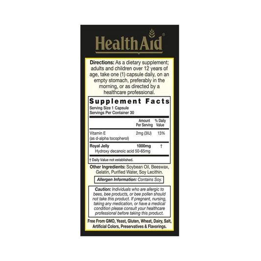 HealthAid Tang Royal Jelly 1000mg Capsules