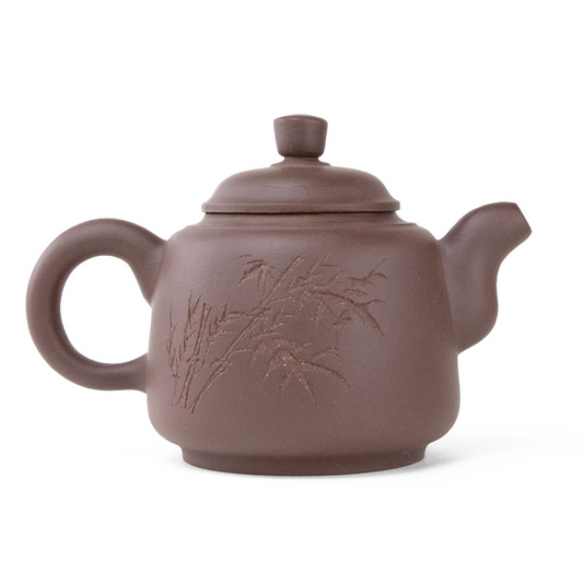 Yixing Clay Tea Pot (Bamboo Design) - 12 Ounce