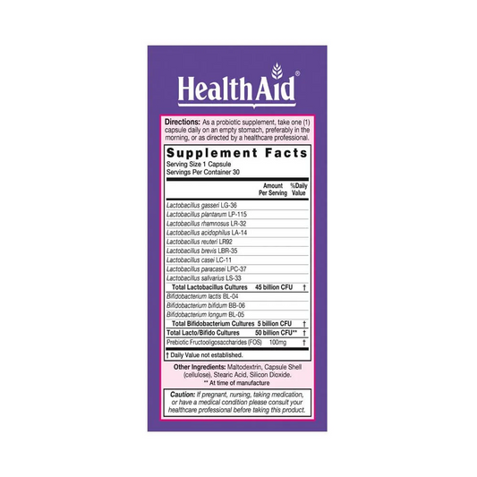 HealthAid Women's Probio 50 Billion CFU Capsules