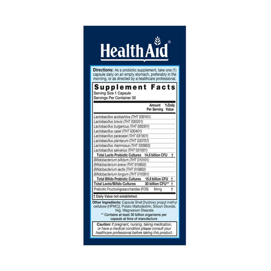 HealthAid Senior Probio 30 Billion CFU Capsules