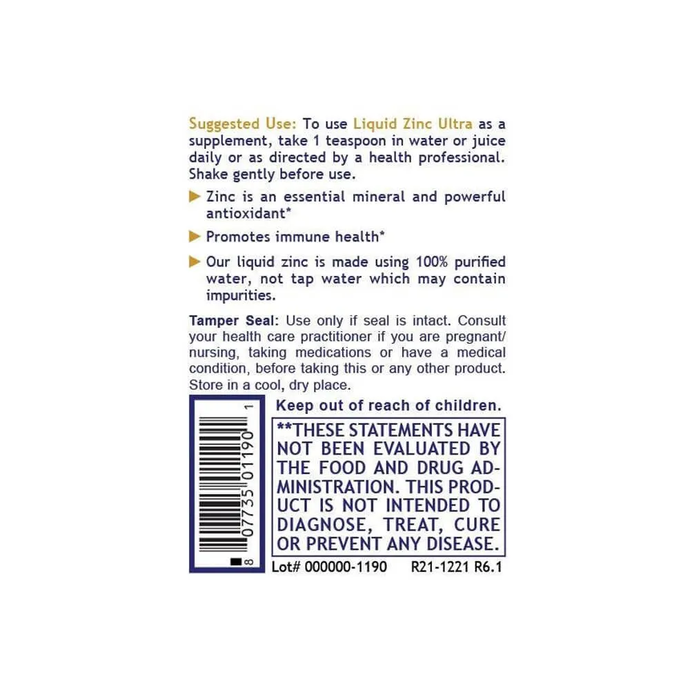 Premier Research Labs Liquid Zinc Ultra - 8 oz
