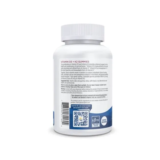 Nordic Naturals Vitamin D3+K2 Gummies