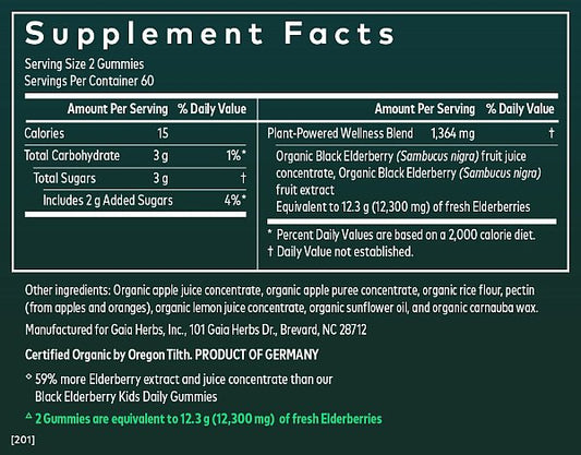 Black Elderberry Extra Strength Gummies, 120ct - Image 2
