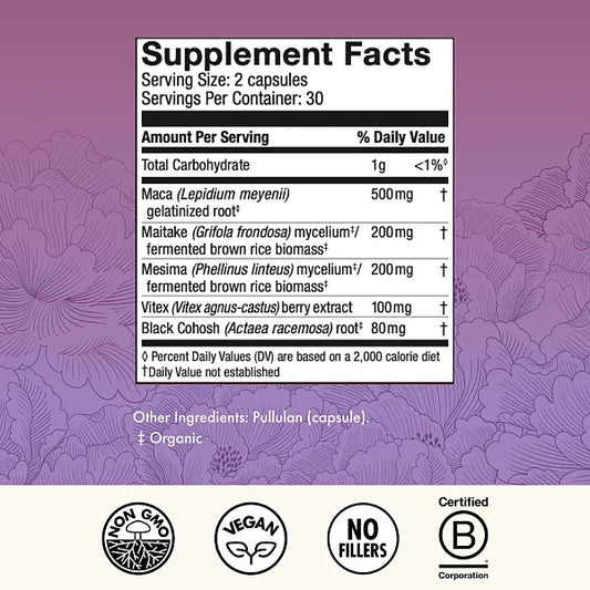 MycoBenefits Peri Meno Caps, 60ct - Image 2