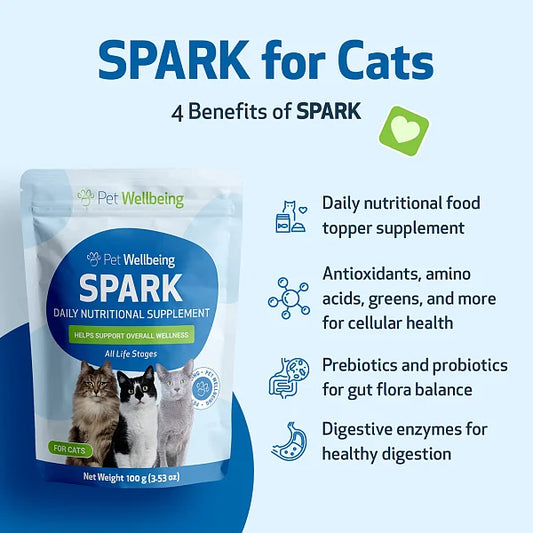 SPARK - Daily Nutritional Greens Supplement for Cats, 100g - Image 2