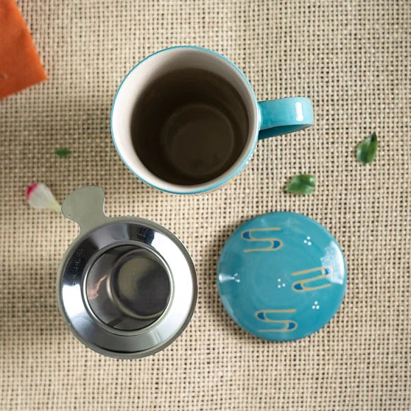 Tea Mug w/Infuser, Japanese Crane - 15oz - Image 2
