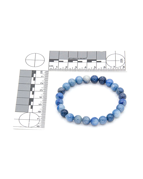Blue Quartz Bracelet, 8mm - Image 2