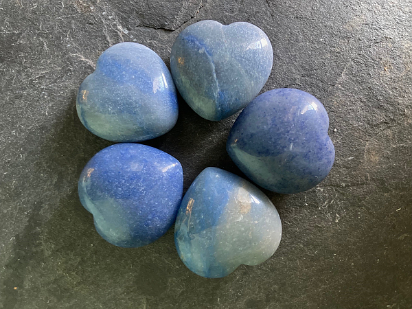 Blue Quartz Heart 30mm
