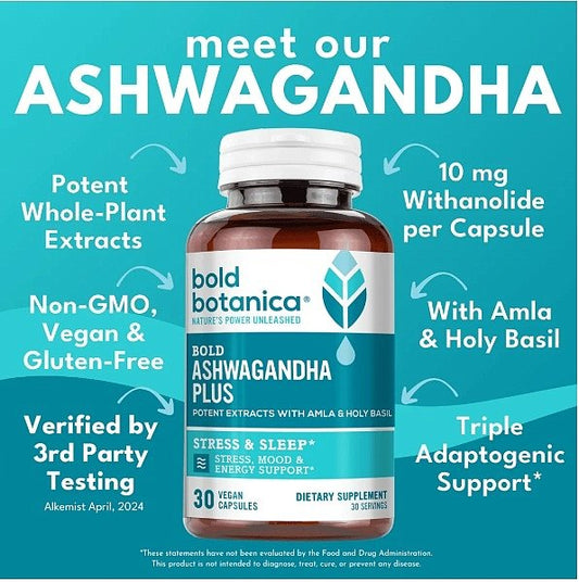 Bold Ashwagandha Plus, 30 Caps - Image 2