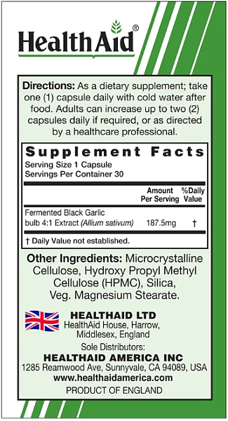 Fermented Black Garlic, 30 capsules - Image 2