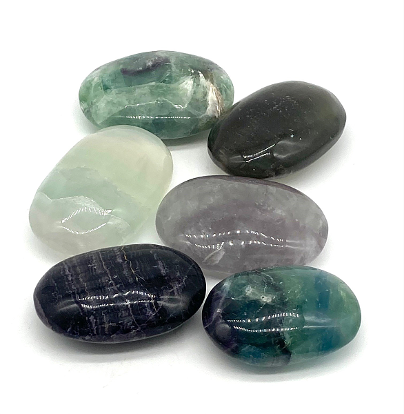 Fluorite Palm Stone, 50-70mm
