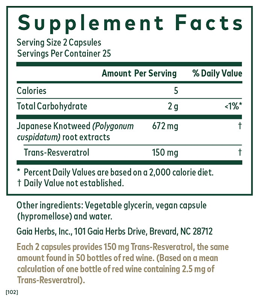 Resveratrol-150 Phytocaps, 50ct - Image 2
