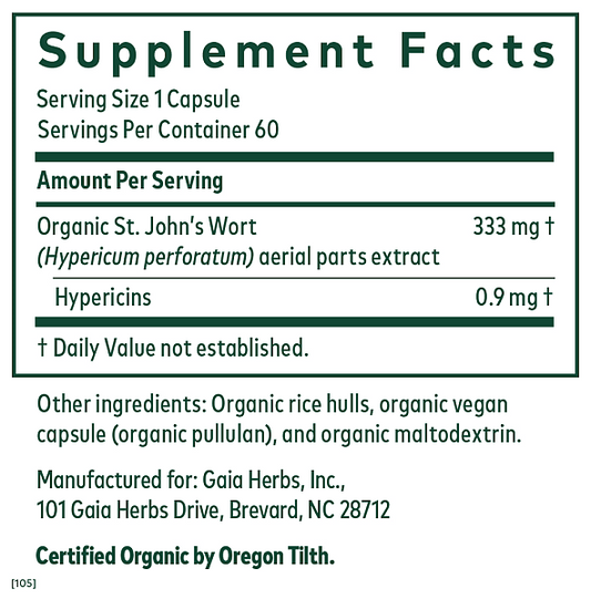 St. John's Wort Phyto-caps, 60ct - Image 2
