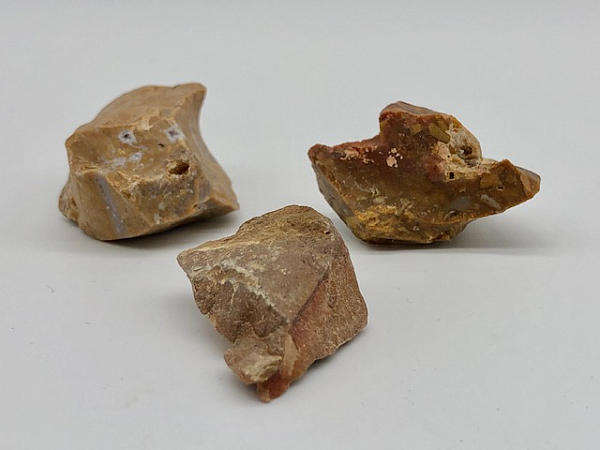 Gold Jasper, rough. 3 piece bag