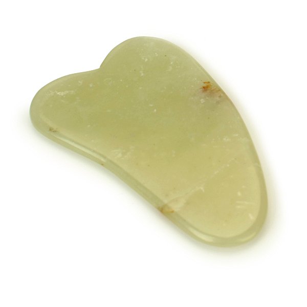 Green Jade Guasha Tool - Heart Shaped