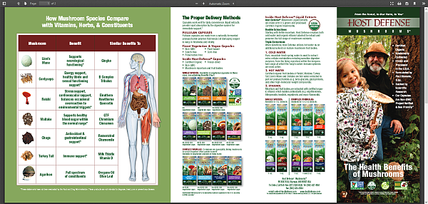 Health Benefits of Mushrooms Brochure Download