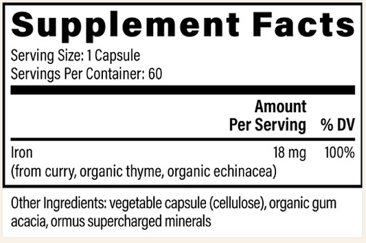 Iron, Plant-Based, 60ct - Image 2