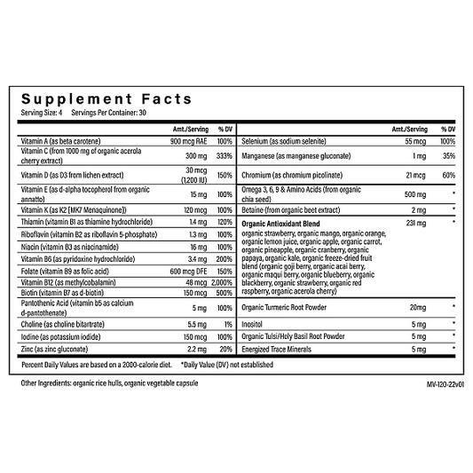 Multivitamin-Mineral, 120 cap - Image 2