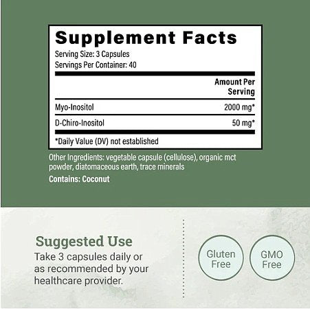 Myo & D-Chiro Inositol, 120ct - Image 2