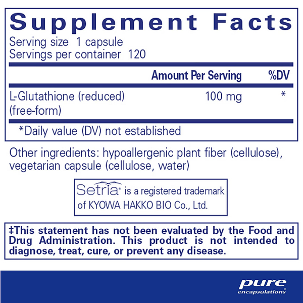 Reduced Glutathione (120 capsules) - Image 2