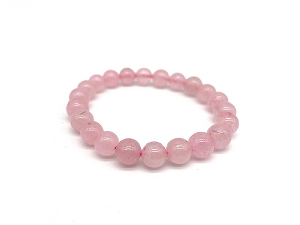 Rose Quartz Bracelet, (8-8.5 MM) 7.15-7.25″