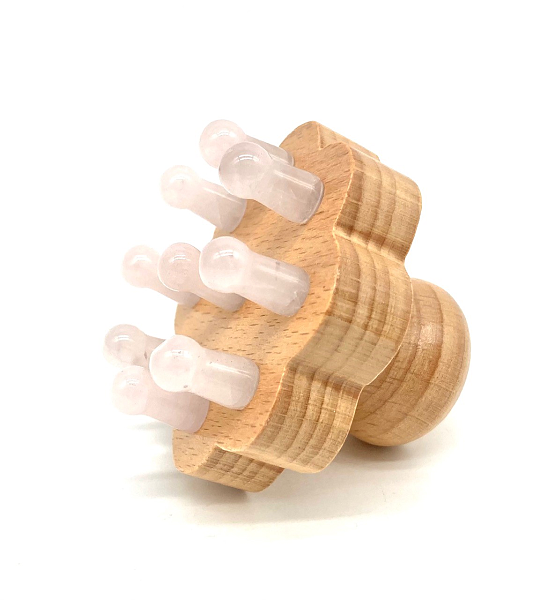 Rose Quartz Head Massager, 2.5"