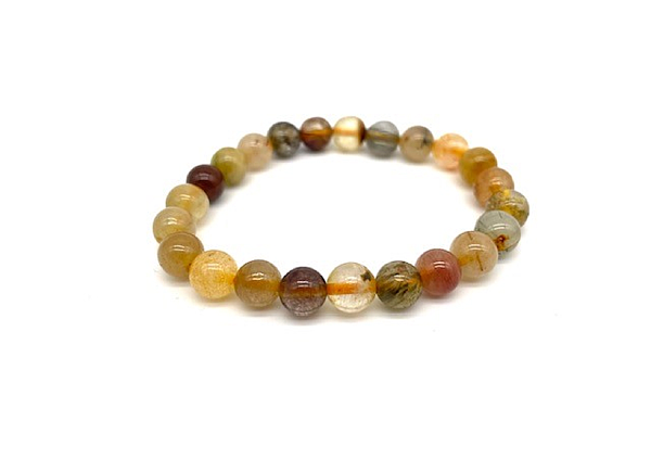 Rutilated Quartz Bracelet, 8mm
