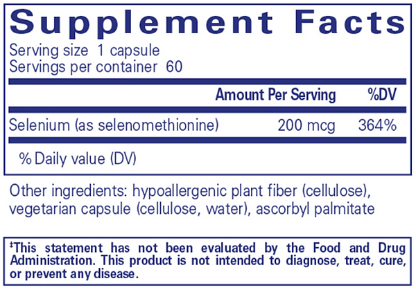 Selenium (Selenomethionine) (60 capsules) - Image 2