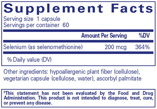 Selenium (Selenomethionine) (60 capsules) - Image 2