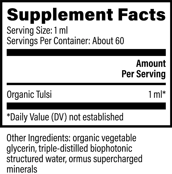 Organic Tulsi Holy Basil Extract, 2oz - Image 2