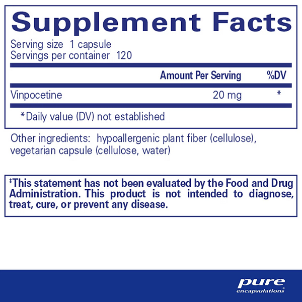 Vinpocetine, 20 mg (120 capsules) - Image 2
