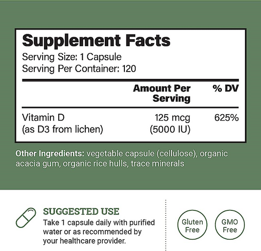 Vitamin D3, 120 cap - Image 2