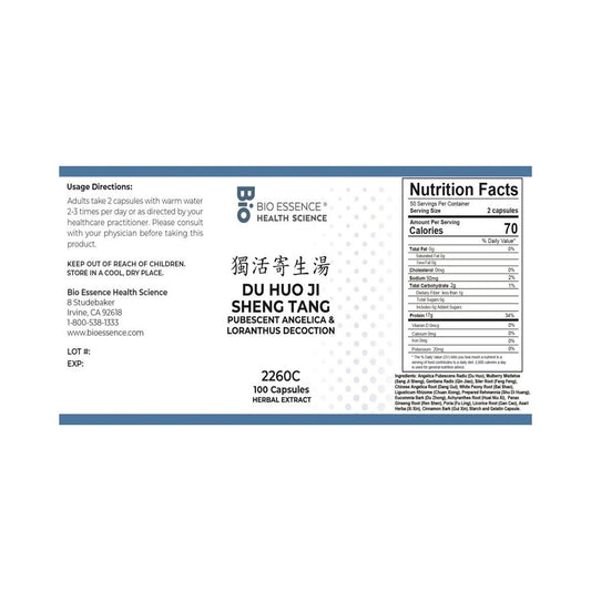 Bio Essence Du Huo Ji Sheng Tang - 100 Capsules