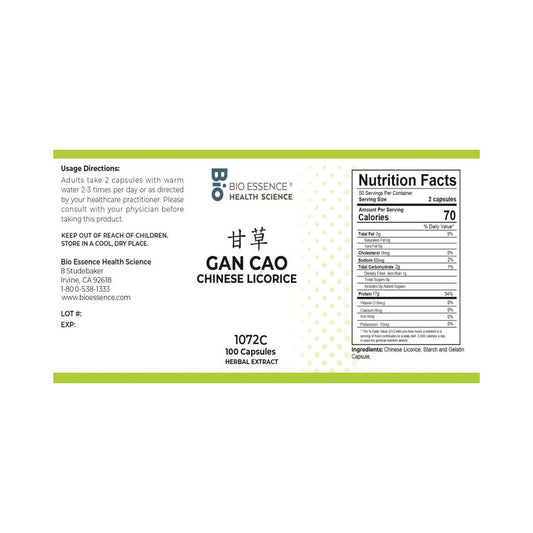 Bio Essence Gan Cao - 100 Capsules