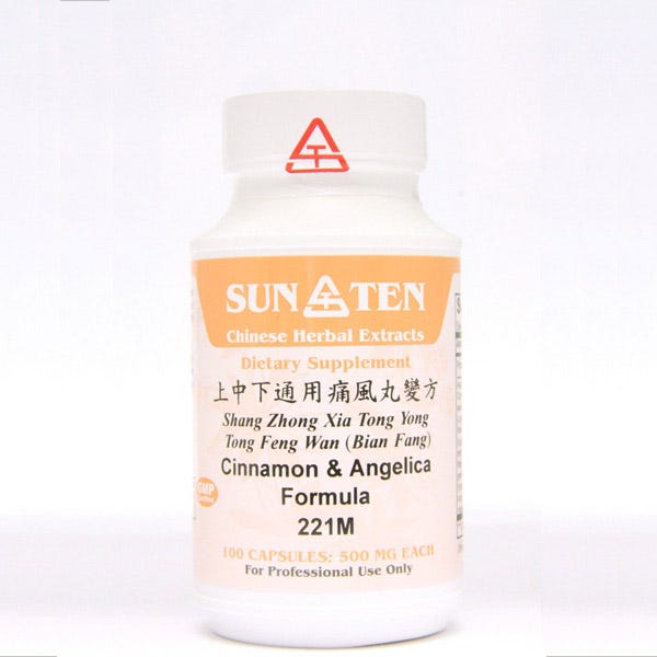 Sun Ten Cinnamon & Angelica Formula 221MB - 100 Capsules