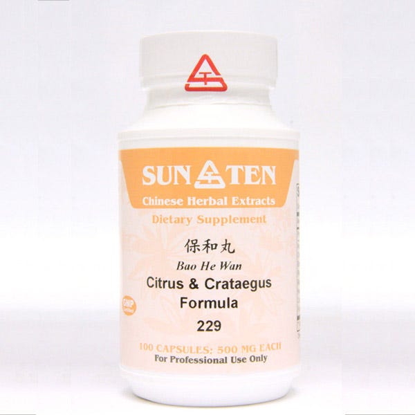 Sun Ten Citrus & Crataegus Formula 229B - 100 Capsules