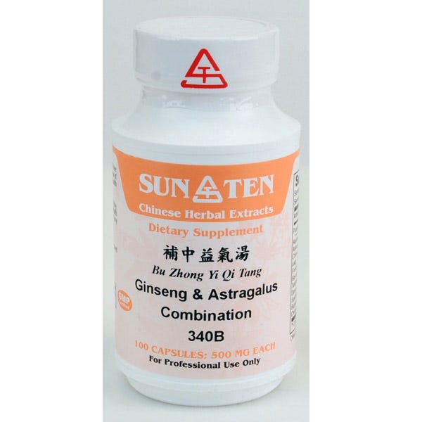 Sun Ten Ginseng & Astragalus Combination 340B - 100 Capsules