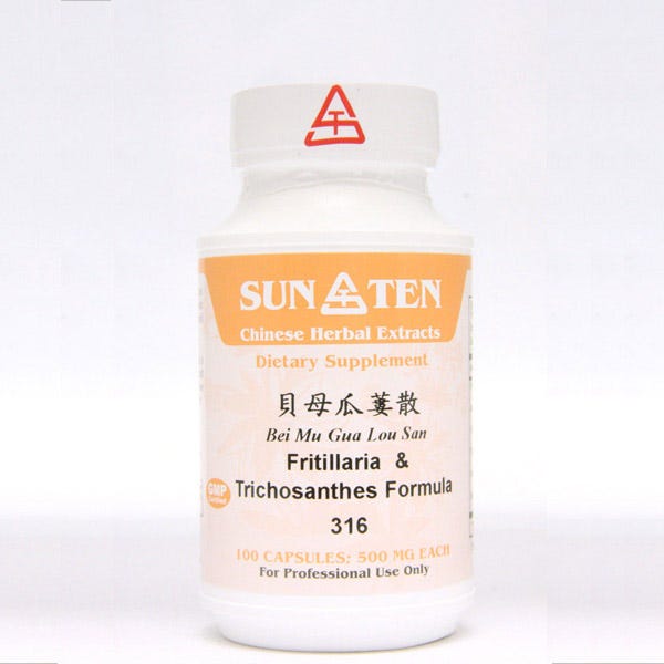 Sun Ten Fritillaria & Trichosanthes Formula 316B - 100 Capsules