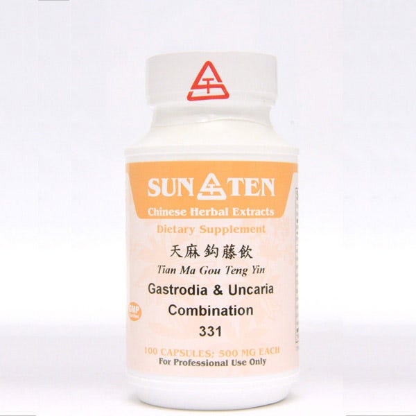 Sun Ten Gastrodia & Uncaria Combination 331B - 100 Capsules