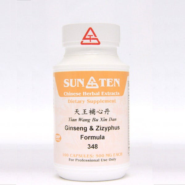 Sun Ten Ginseng & Zizyphus Formula 348B - 100 Capsules