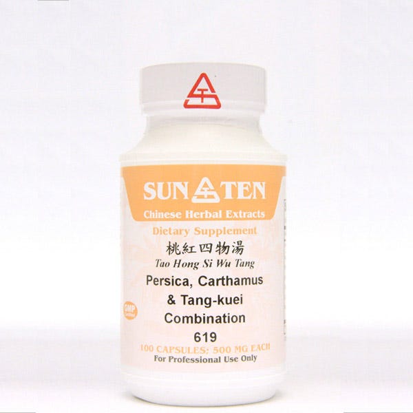 Sun Ten Persica - Carthamus & Tang-kuei Combination 619B - 100 Capsules