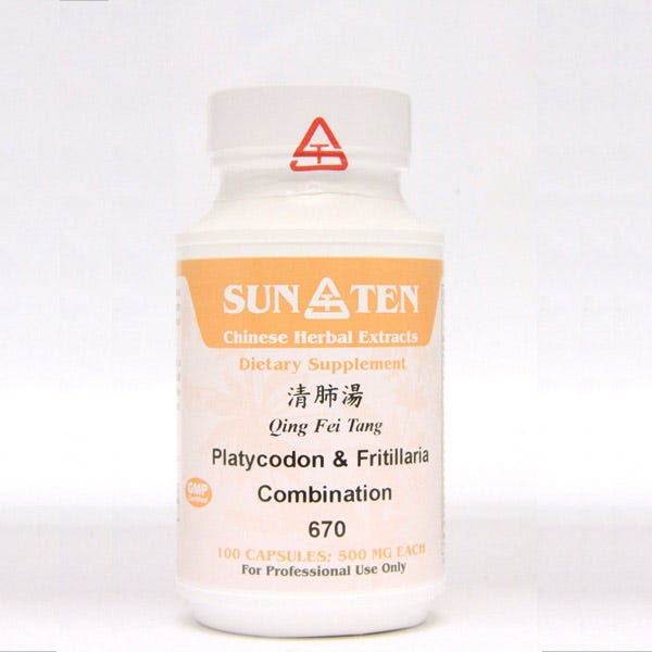 Sun Ten Platycodon & Fritillaria Combination 670B - 100 Capsules